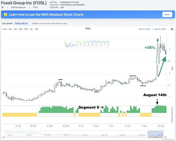 FOSL +35% ⌚︎ Picked Aug 14th